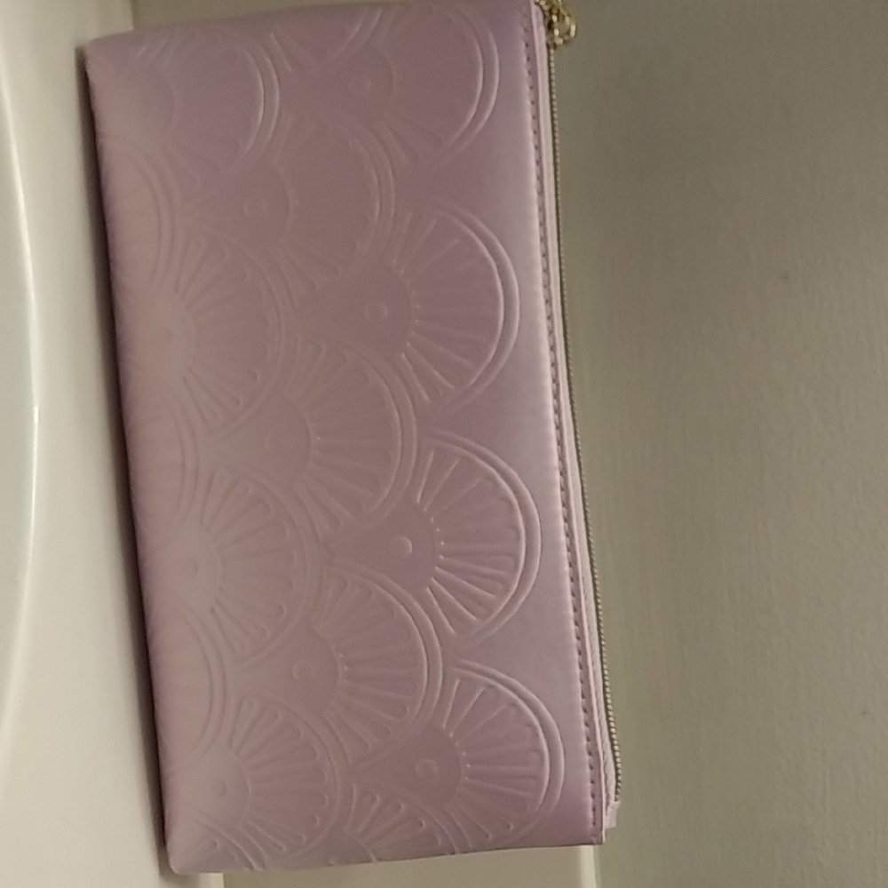 Lavender Embossed Clutch with Elegant Textured Design